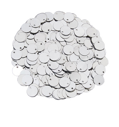 10mm - Sequins rond trou en haut