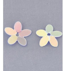 Sequins fleurs irisés