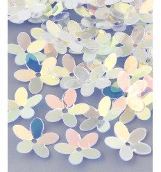 Sequins fleurs irisés