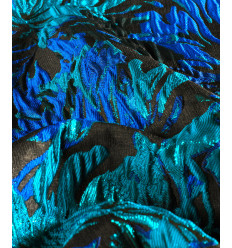 Jacquard Lurex fleurs Noir