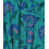 Matelassé gaze de coton - fleuris turquoise