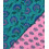 Matelassé gaze de coton - fleuris turquoise