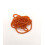 Rocaille diamantée orange sur argent 10/o sur fil