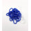 Rocaille diamantée bleu dur sur argent 10/o sur fil