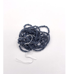 Rocaille diamantée tosca gris 10/o sur fil