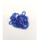 Rocaille diamantée bleu clair sur argent 10/o sur fil