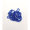Rocaille diamantée bleu clair sur argent 10/o sur fil