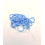 Rocaille tube facette opaque bleu clair sur fil