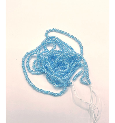Rocaille diamantée tosca bleu clair 10/o sur fil