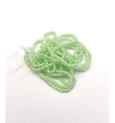 Rocaille diamantée tosca vert pâle 10/o sur fil