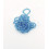 Rocaille diamantée bleu pâle sur argent 10/o sur fil