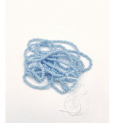 Rocaille diamantée ceylon bleu gris lustré 10/o sur fil