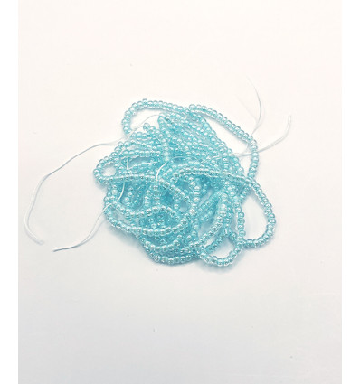 Rocaille diamantée tosca vert jade 10/o sur fil