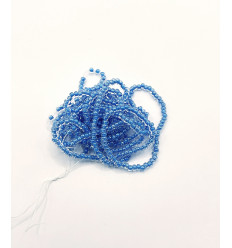 Rocaille diamantée tosca bleu moyen 10/o sur fil