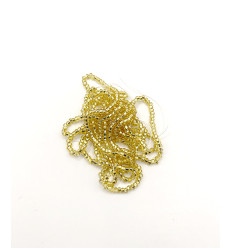 Rocaille diamantée dorée 10/o sur fil