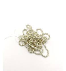 Rocaille diamantée argent mat 10/o sur fil
