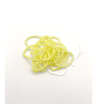 Rocaille diamantée tosca jaune 10/o sur fil