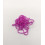 Rocaille diamantée fuschia sur argent 10/o sur fil