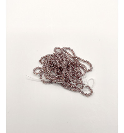 Rocaille diamantée tosca marron clair 10/o sur fil
