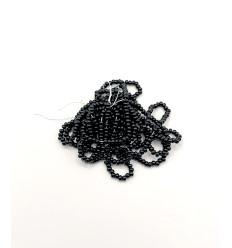 Rocaille diamantée noir 10/o sur fil