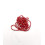 Rocaille tube facette trou carré rouge sur argent sur fil