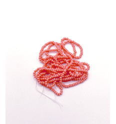 Rocaille diamantée terra lustré corail 10/o sur fil