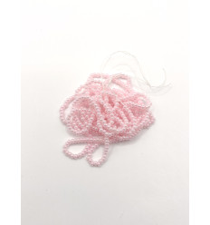 Rocaille diamantée ceylon rose clair lustré 10/o sur fil