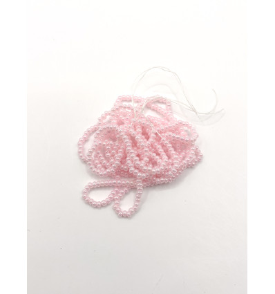 Rocaille diamantée ceylon rose clair lustré 10/o sur fil