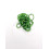 Rocaille tube facette trou carré vert clair sur argent sur fil