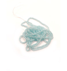 Rocaille diamantée tosca turquoise 10/o sur fil