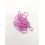 Rocaille diamantée rose vif sur argent 10/o sur fil