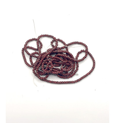 Rocaille diamantée opaque travertin écaille 10/o sur fil