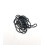 Rocaille tube ronde noir sur fil