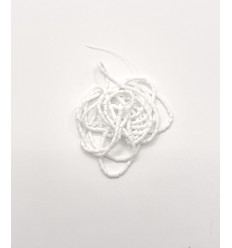 Rocaille tube facette blanc sur fil