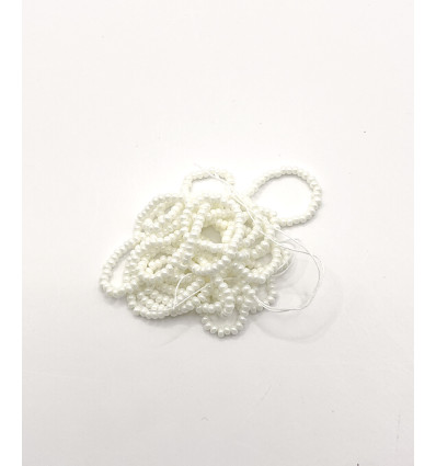 Rocaille diamantée terra lustré ivoire 10/o sur fil