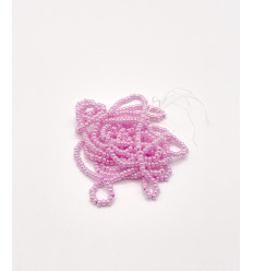 Rocaille diamantée ceylon rose vif lustré 10/o sur fil