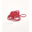 Rocaille tube ronde opaque lustré rouge sur fil