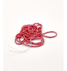 Rocaille tube ronde opaque lustré rouge sur fil