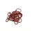 Rocaille tube facette opaque marron sur fil