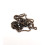 Rocaille diamantée marron foncé sur argent 10/o sur fil
