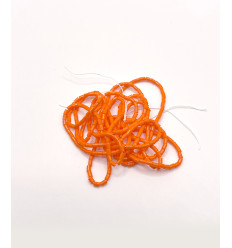 Rocaille tube ronde opaque orange sur fil
