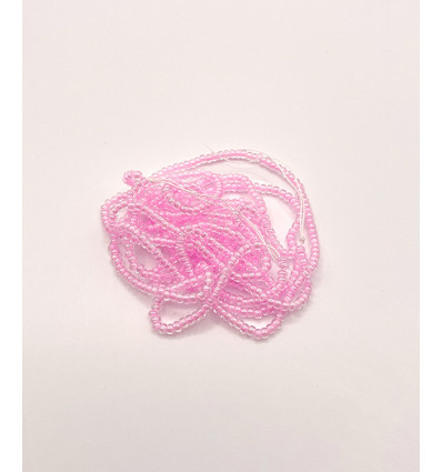Rocaille diamantée tosca rose 10/o sur fil