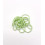 Rocaille tube facette opaque vert clair sur fil