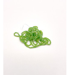 Rocaille diamantée tosca vert 2 tons 10/o sur fil
