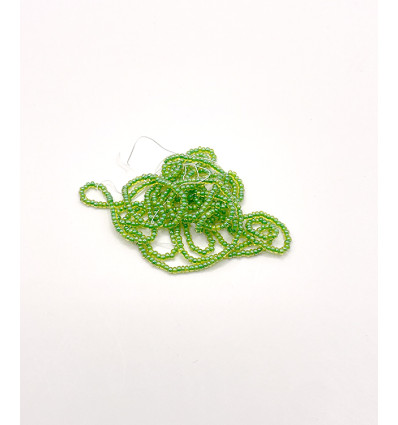 Rocaille diamantée tosca vert 2 tons 10/o sur fil