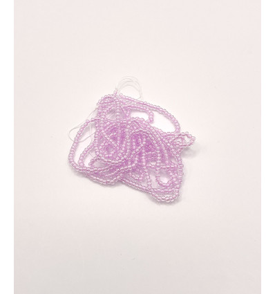 Rocaille diamantée tosca parme pâle 10/o sur fil