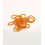 Rocaille diamantée orange clair sur argent 10/o sur fil
