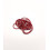 Rocaille tube facette trou carré rouge foncé sur argent sur fil