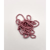 Rocaille diamantée vieux rose mat 10/o sur fil