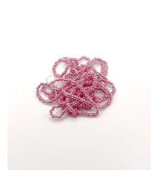 Rocaille diamantée tosca vieux rose 10/o sur fil